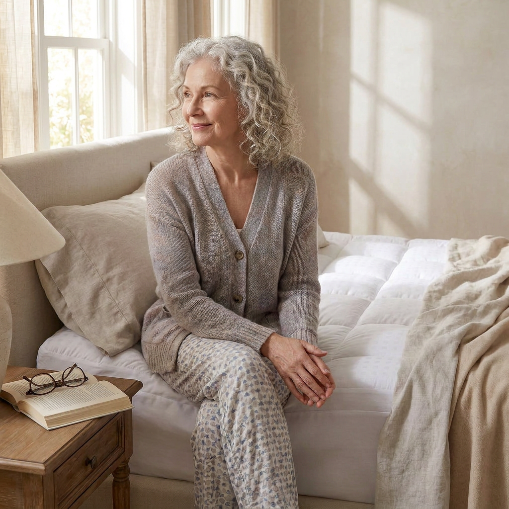 Morning after — rested, calm, content